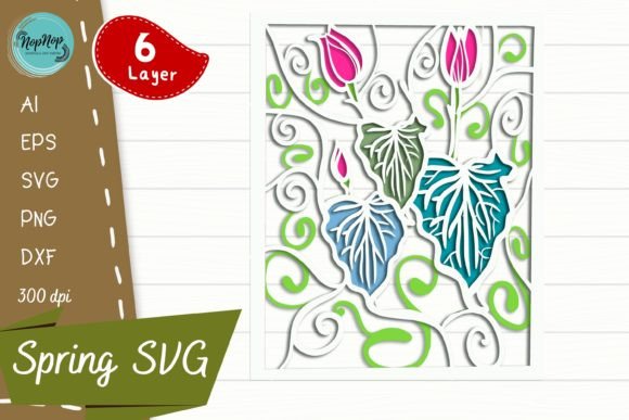 3D Flower Picture Frame: 3D SVG Paper Flowers