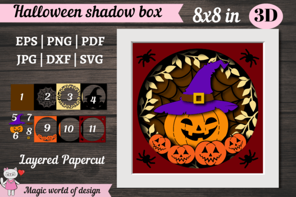 3D Halloween Pumpkin Shadow Box Template: 3D SVG Review