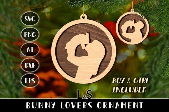 3D Layered Bunny Ornament: Laser Cutting Assets