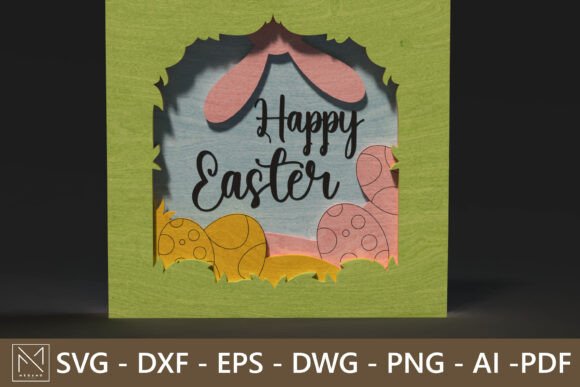 3D Layered Easter Paper Cut: 3D SVG for Shadow Boxes