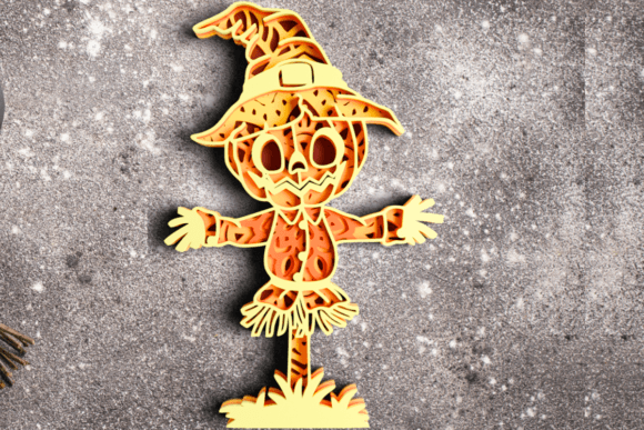 3D Layered Halloween Straw Man SVG: Laser Cutting Review