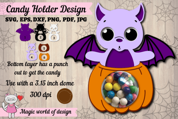 3D SVG Review: Halloween Bat Pumpkin Candy Dome