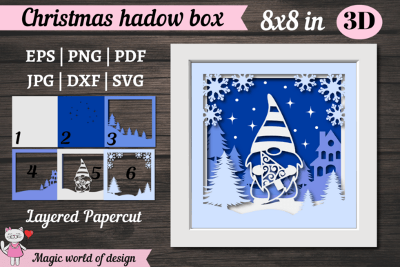 Christmas Gnome Shadow Box 3D SVG Review