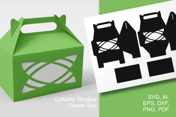 Geometric Decor Gable Box 3D SVG for Gift Boxes