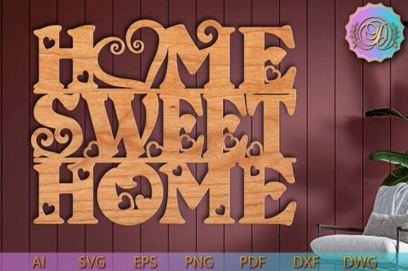 Laser Cut Heart Home Sweet Home 3D SVG Review