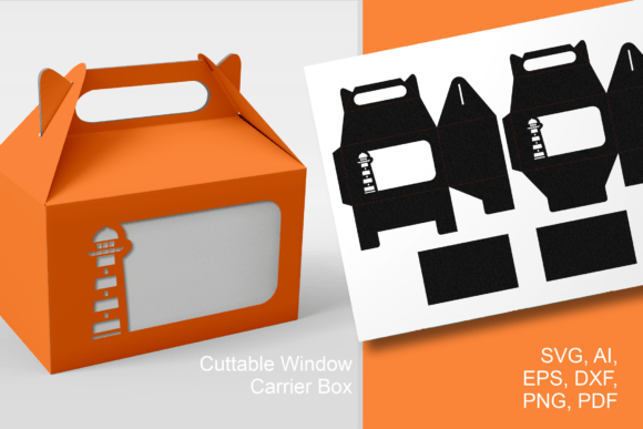 Lighthouse 1 Gable Favor Box Template Review