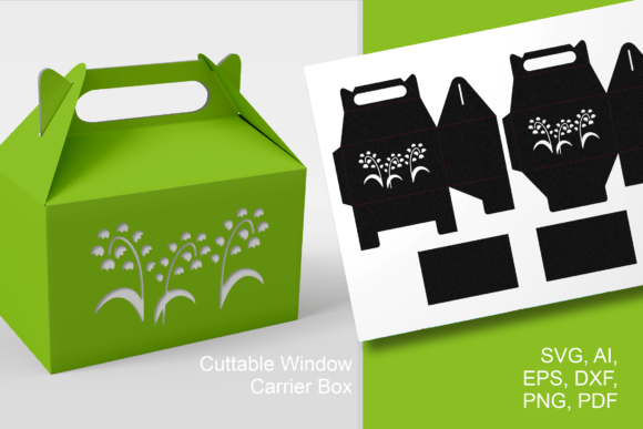 Lilies of the Valley Gable Box: 3D SVG Shapes