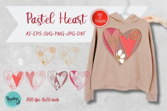 Pastel Heart Multilayer: 3D SVG Shapes Review
