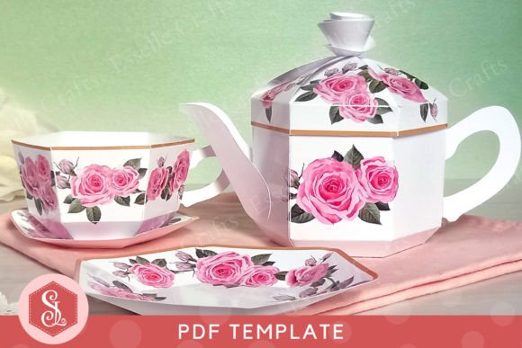 Rose Tea Party Set PDF Templates Review