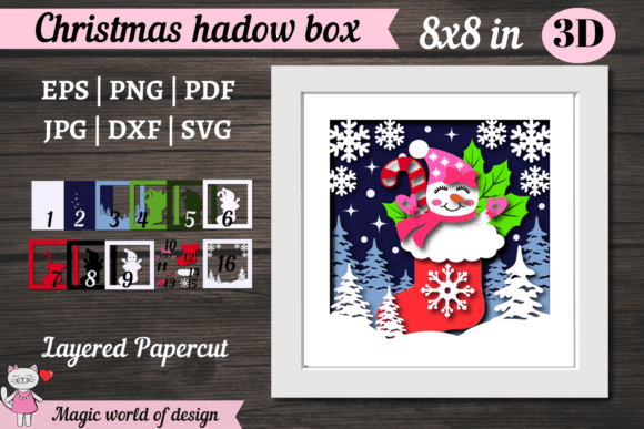 Shadow Box Snowman SVG: 3D Layered Design Review