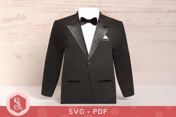 Tuxedo Favour Box 3D SVG: Shapes Asset Review